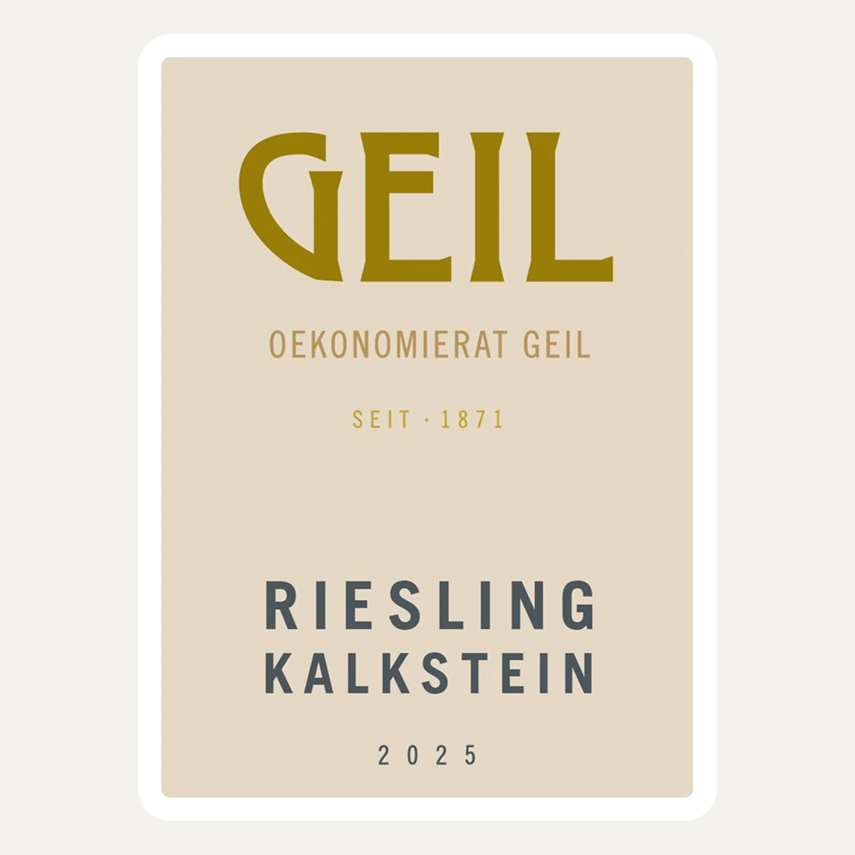 Riesling Kalkstein 2025 Etikett